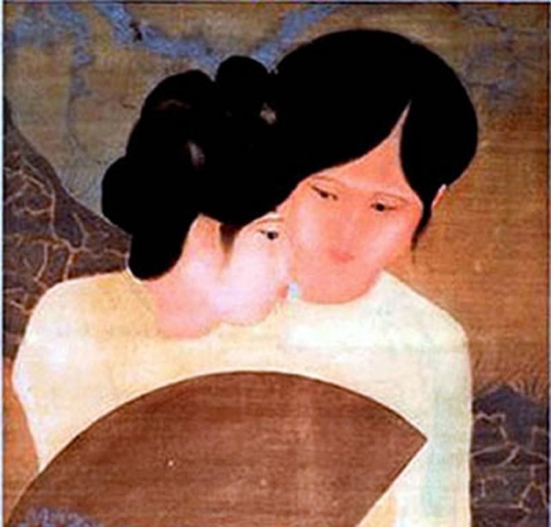 Bức tranh đôi bạn của họa sĩ Nguyễn Tường Lân​